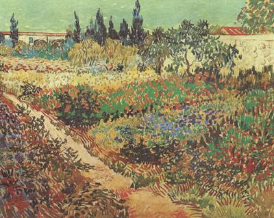 Vincent Van Gogh Flowering Garden with Path (nn04) Sweden oil painting art